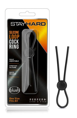 Stay Hard Silicone Loop Cock Ring by Blush Novelties - Cock Rings