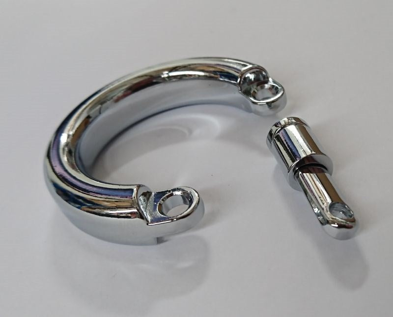 Steel Chastity Device Testical Ring - - Male Chastity