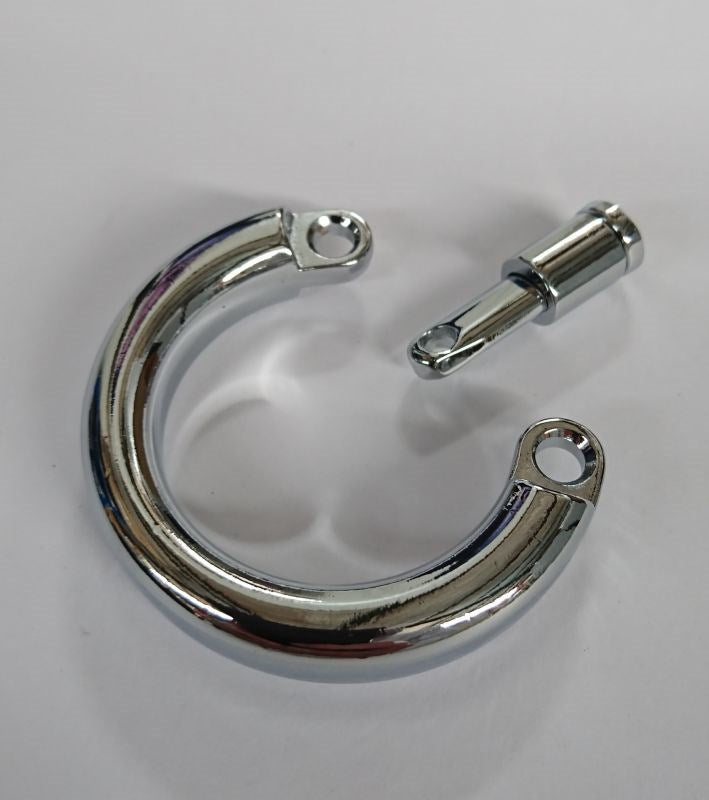 Steel Chastity Device Testical Ring - - Male Chastity