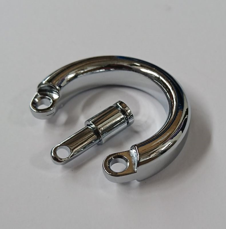 Steel Chastity Device Testical Ring - - Male Chastity