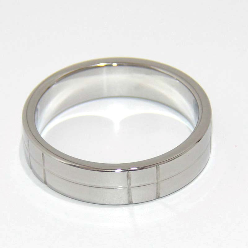 Steel Grooved Cock Ring - - Cock Rings