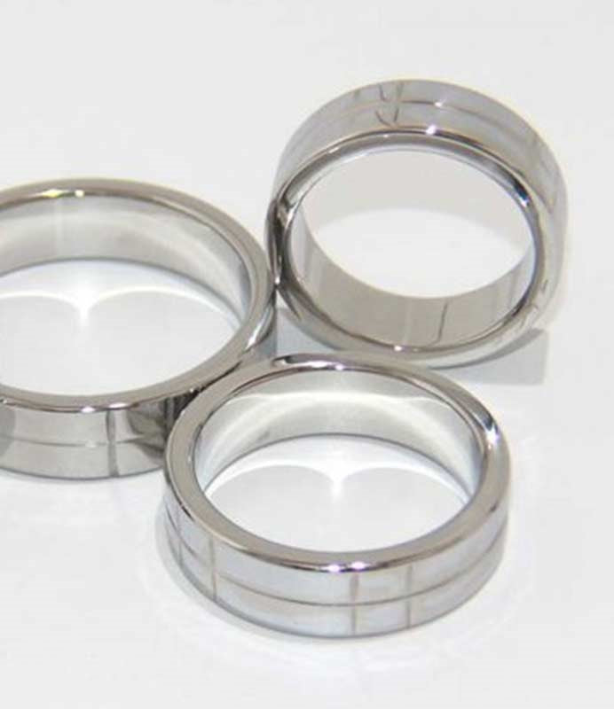 Steel Grooved Cock Ring - - Cock Rings