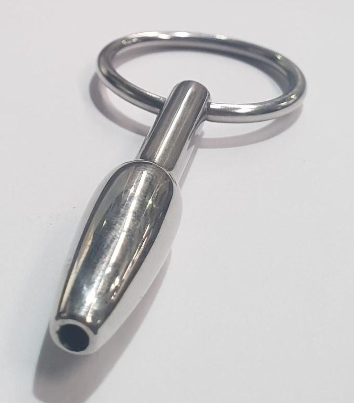 Steel Pleasures Penis Plug Olive Cum Thru with Ring - - Penis Plugs