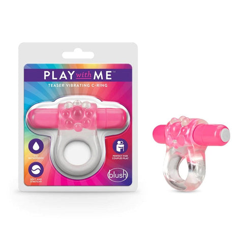 Play With Me Teaser Vibrating C-Ring G by Blush Novelties - Vibrating Cock Rings