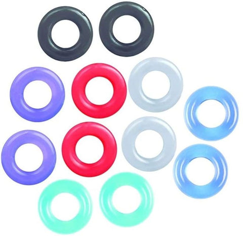 Baller's Dozen Individually Wrapped Cock Rings Pack of 12 - Cock Ring Sets