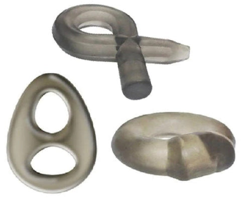 The 9s Phat Rings Set Textured Silicone by Icon Brands - Cock Ring Sets