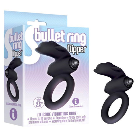S-Bullet Ring Flipper Vibrating Cock Ring by Icon Brands - Vibrating Cock Rings