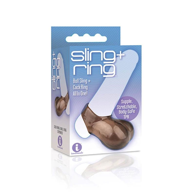 The 9's Sling and Ring - Cock Ring and Balls Sling - - Ball and Cock Toys