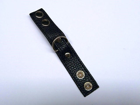 Tight Leather Cock Ring with D-Ring by BDStyle - Cock Rings
