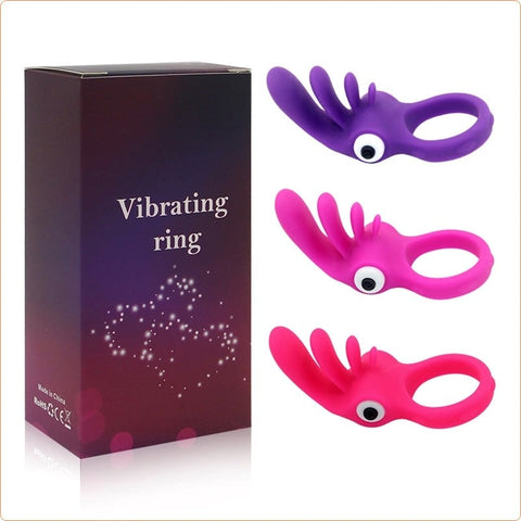 Tongue Vibration Waterproof Cock Ring by BDStyle - Ball and Cock Toys