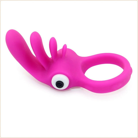 Tongue Vibration Waterproof Cock Ring by BDStyle - Ball and Cock Toys