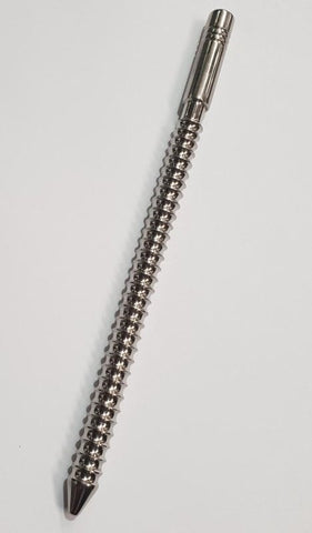 Urethral Dominator XL Ribbed Sound by Hell's Couture - Penis Plugs