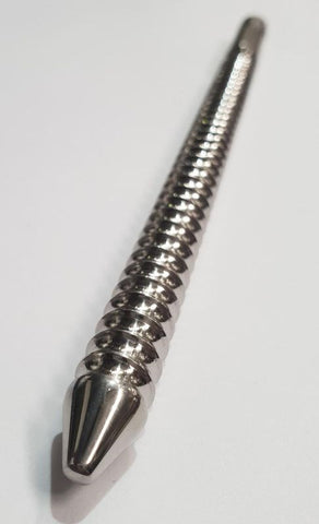 Urethral Dominator XL Ribbed Sound by Hell's Couture - Penis Plugs