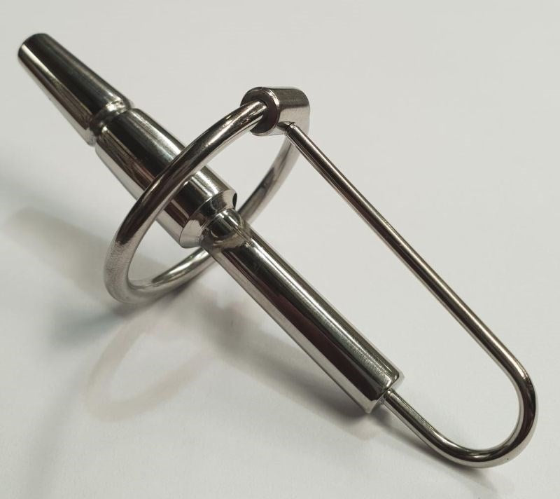 Urethral Ridged Urethral Probe With Glans Ring - - Penis Plugs