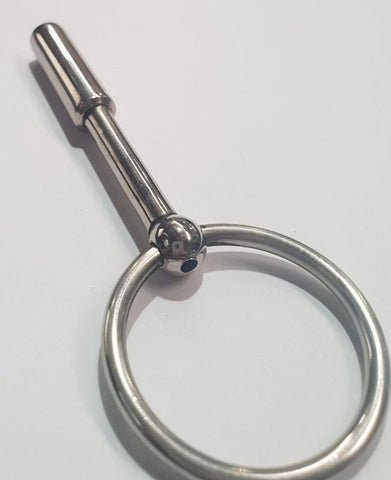 UTube Slender Two Stage Penis Plug with Cock Ring - Penis Plugs