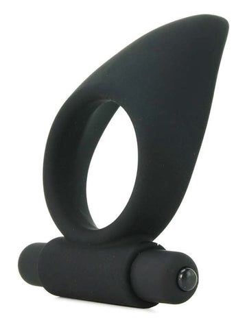 Vibro Silicone Cock Ring with Taint Teaser by XR Brands - Cock Rings