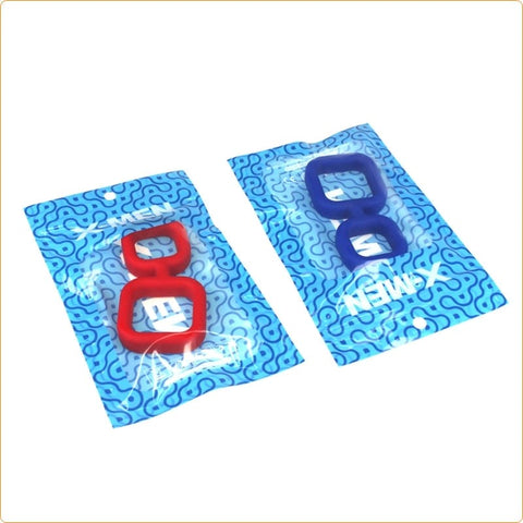 X-MEN Liquid Silicone Double Cock Ring by BDStyle - Ball and Cock Toys
