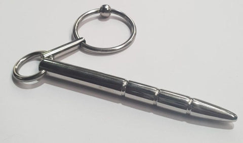 Xtube Steel Ribbed Penis Plug Wand by Hell's Couture - Penis Plugs