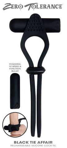 Black Tie Affair Vibrating Penis Ring by Evolved - Vibrating Cock Rings