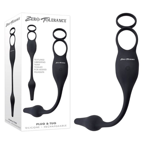 Plug & Tug Rechargeable Cock Ring by Evolved - Cock Rings