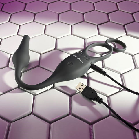 Plug & Tug Rechargeable Cock Ring by Evolved - Cock Rings
