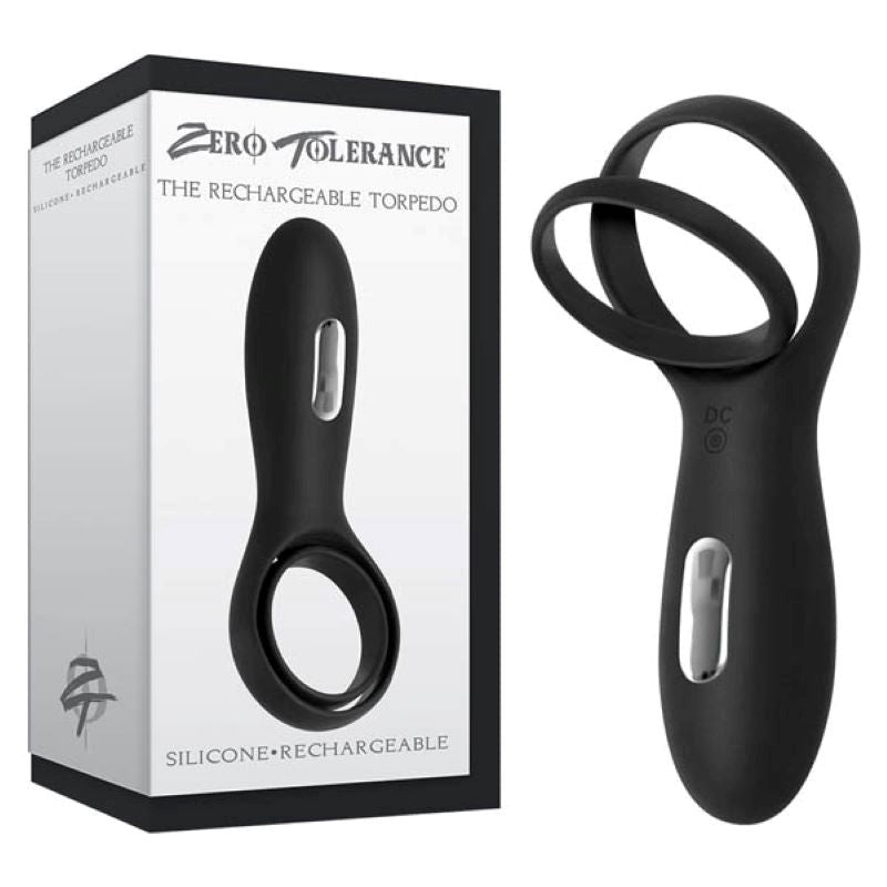 Zero Tolerance The Rechargeable Torpedo - Black - - Vibrating Cock Rings