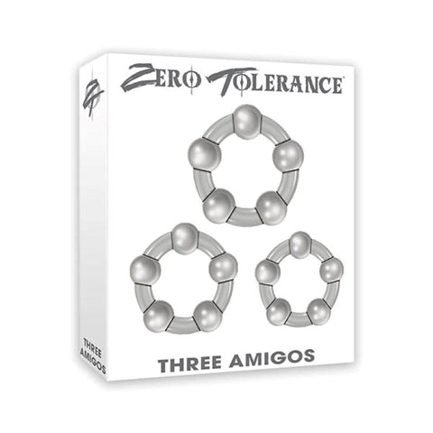 Zero Tolerance Three Amigos Cock Rings Set of 3 - Cock Ring Sets