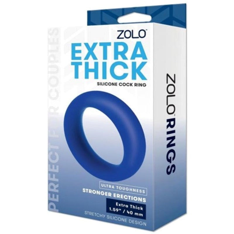 Zolo Extra Thick Silicone Cock Ring - - Stretchy Cock Rings