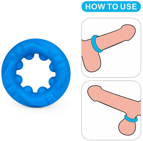 Ridge Bump Stretcher Cock Ring by Lovetoy - Stretchy Cock Rings
