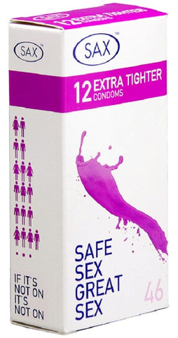 Extra Tighter Fit 46mm 12's Condom by Sax - Condoms