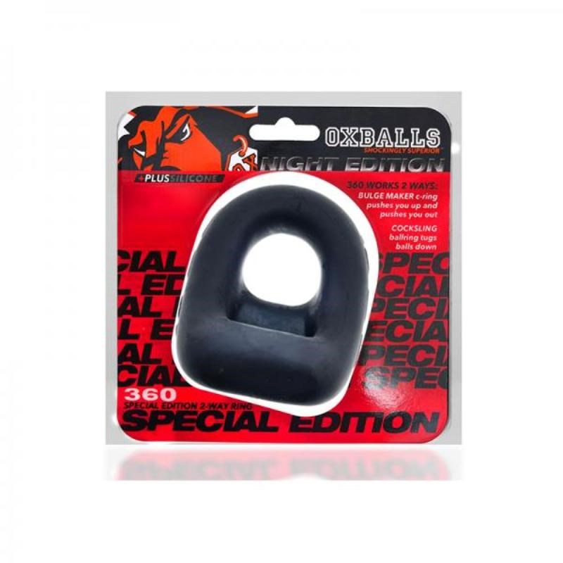 360 Dual Use Cockring Special Edition Black - - Stretchy Cock Rings