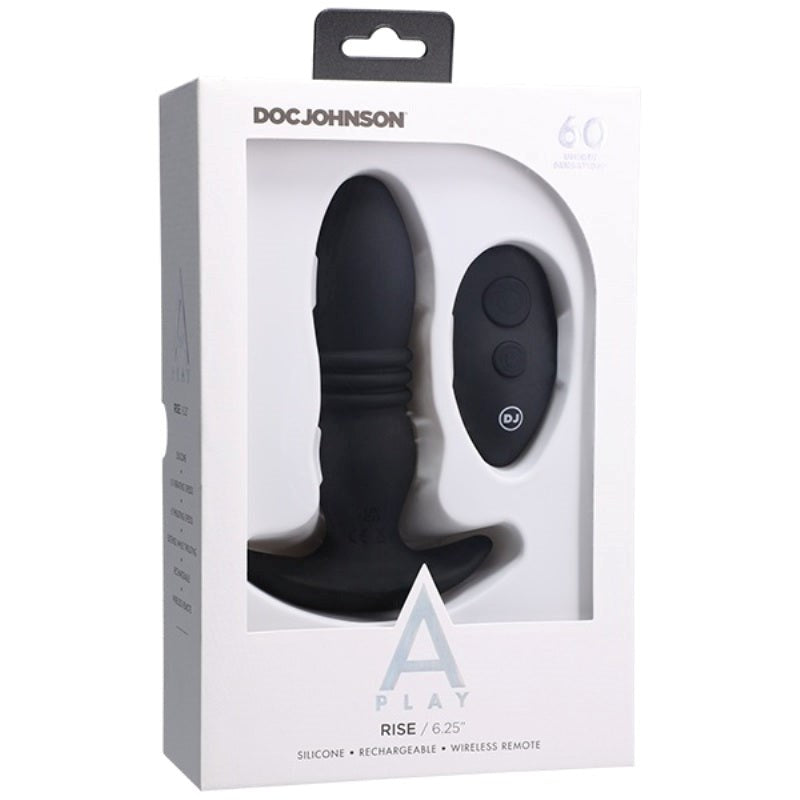 A-Play RISE Rechargeable Silicone Anal Plug with Remote - - Prostate Toys