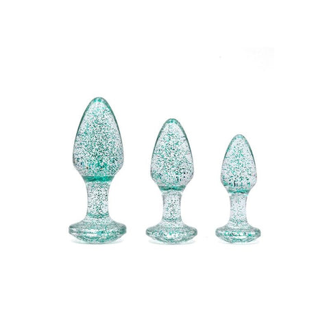 Glitter Gem 3 Piece Butt Plug Set by Adam & Eve Sextoys - Butt Plugs