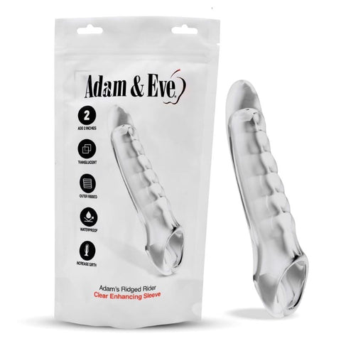 Ridged Rider Penis Extension Sleeve by Adam & Eve Sextoys - Pumps, Extenders and Sleeves