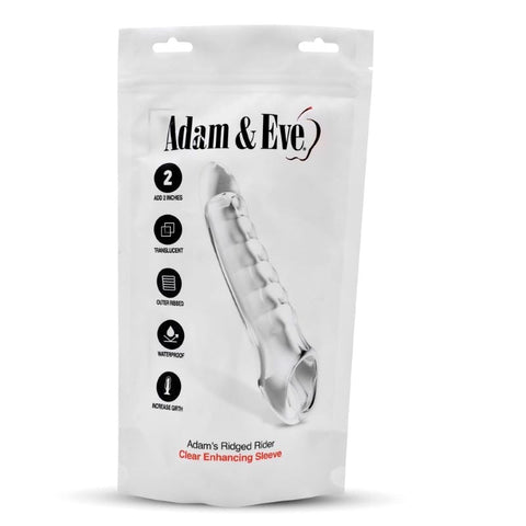Ridged Rider Penis Extension Sleeve by Adam & Eve Sextoys - Pumps, Extenders and Sleeves