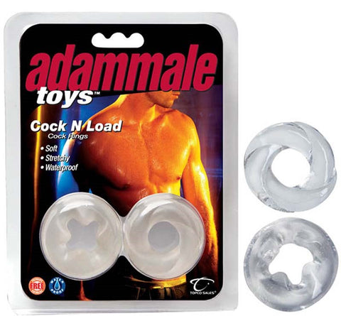 Adam Cock N Load Cock Ring Set by Topco - Stretchy Cock Rings