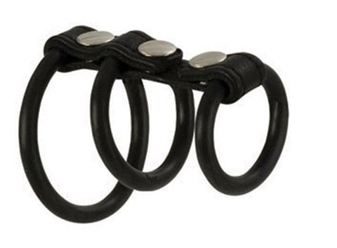 Adonis Triton Leather Cock Ring by California Exotics - Cock Rings