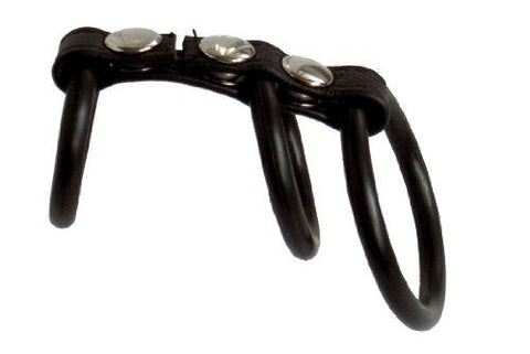 Adonis Triton Leather Cock Ring by California Exotics - Cock Rings