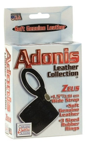 Adonis Zeus Leather Cock Ring by California Exotics - Cock Rings