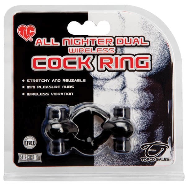 All Nighter Dual Wireless Cock Ring - - Cock Rings