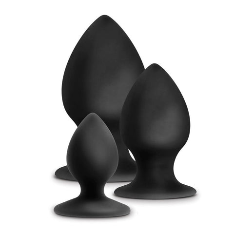 Anal Adventures Platinum Silicone Anal Stout Plug Kit - Butt Plugs
