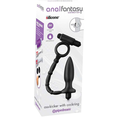 Anal Fantasy Collection Ass Kicker with Cockring - Butt Plugs