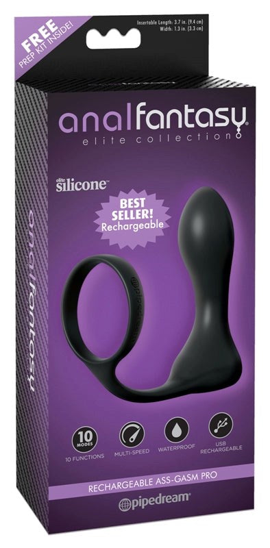 Anal Fantasy Elite Collection Rechargeable Ass-Gasm Pro - - Prostate Toys