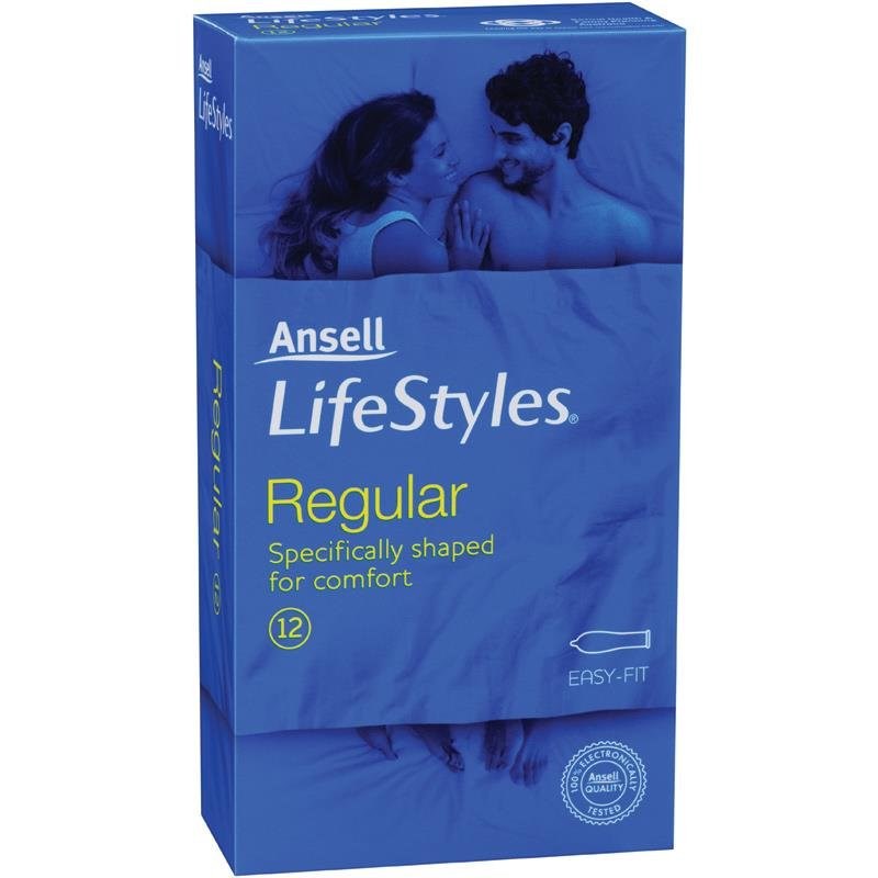 Ansell Lifestyle Regular Condoms With Hang Tab - - Condoms