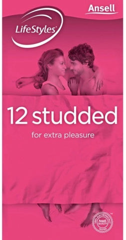 LifeStyles Studded 12 Pack Condoms Textured by Ansell - Condoms