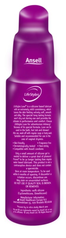 Ansell Luxe Silicone Lubricant - - Silicone Based Lubes