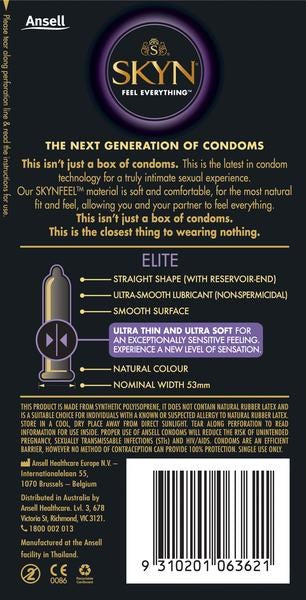 Ansell SKYN Elite Non Latex Condom - - Condoms