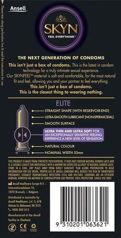 Skyn Elite 6's Condom by Ansell - Condoms