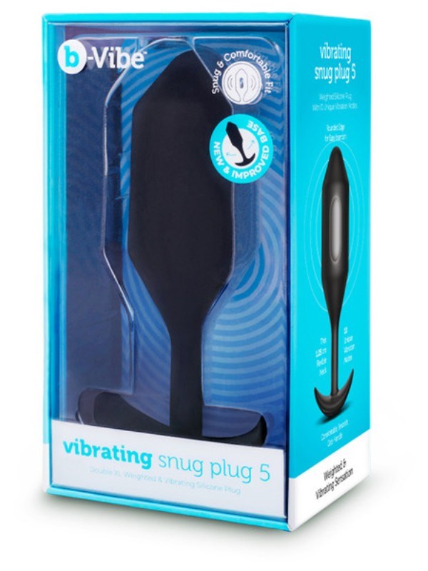 b-Vibe Vibrating Snug Plug XXL Black (size 5) - - Butt Plugs