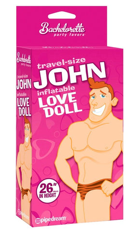 Travel Size John Blow Up Inflatable Love Doll by Pipedream - Love Dolls